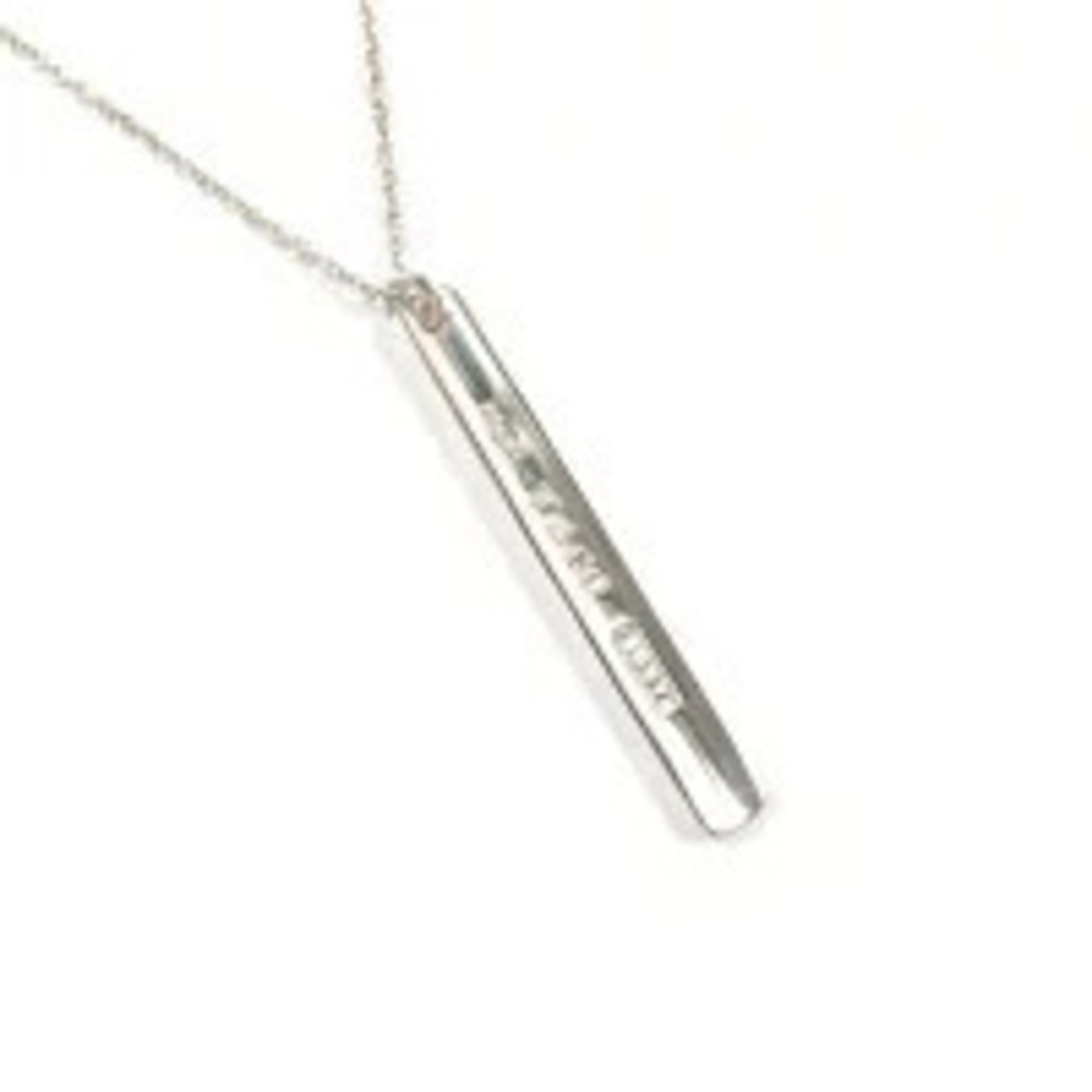 Tiffany Co Elsa Peretti Narrow Bar Plate Necklace Snake Sterling Silver